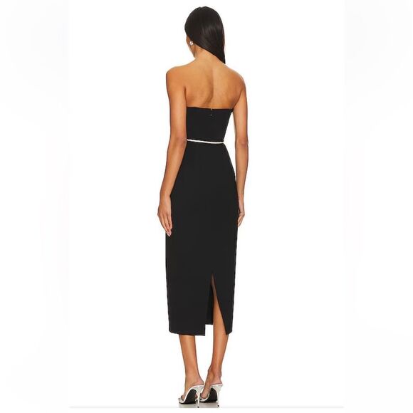 NBD Camille midi dress crystal rope belt strapless cocktail wedding Revolve XS - Picture 2 of 13